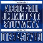 Custom Name and Number Sublimation Soccer Uniform Jersey - Personalized Royal Navy-White Dripping Splatter Art Personalized