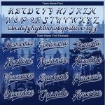 Personalized 3D Fog Pine Forest Varsity Letterman Jacket Custom Name & Number - Royal Navy/White Bomber Style Personalized