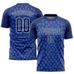 Custom Name and Number Soccer Jersey - Personalized Royal Navy White Sublimation Uniform for Teams Personalized Royal Navy