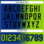 Custom Name & Number Softball Jersey - Unisex Neon Green-Black Gradient Two-Button Fashion Style Personalized Royal Neon