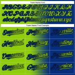 Custom Name & Number Softball Jersey - Unisex Neon Green-Black Gradient Two-Button Fashion Style Personalized Royal Neon