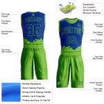 Custom Neon Green Basketball Jersey with Sublimation Design, Personalized Team Name and Number, Round Neck Suit Personalized