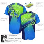 Custom Neon Green-White 3D Pattern Baseball Jersey with Personalized Name & Number - Authentic Sports Apparel Personalized