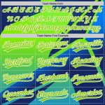 Custom Neon Green-White 3D Pattern Baseball Jersey with Personalized Name & Number - Authentic Sports Apparel Personalized