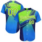 Custom Neon Green-White 3D Pattern Baseball Jersey with Personalized Name & Number - Authentic Sports Apparel Personalized