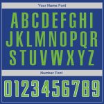Custom Name Number Authentic Baseball Jersey - Personalized Royal Neon Green White Team Jersey Personalized Royal Neon Green-White