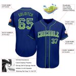 Personalized Authentic Drift Baseball Jersey - Custom Neon Green-White Team Name & Number Personalized Royal Neon Green-White