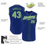Custom Neon Green White Sleeveless Baseball Jersey with Personalized Name and Number - Authentic Team Apparel Personalized