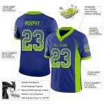 Custom Neon Green-White Mesh Football Jersey with Name and Number - Personalized Drift Team Apparel Personalized Royal Neon