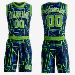 Custom Name Number Neon Green White Basketball Jersey Music Festival Round Neck Sublimation Suit Personalized Royal Neon