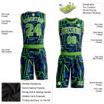 Custom Name Number Neon Green White Basketball Jersey Music Festival Round Neck Sublimation Suit Personalized Royal Neon