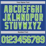 Custom Team Performance T-Shirt with Neon Green and White Colors, Personalized Name and Number Personalized Royal Neon Green-White