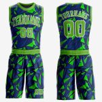 Custom Neon Green White Basketball Jersey with Name and Number - Personalized Round Neck Sublimation Team Suit Personalized