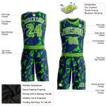 Custom Neon Green White Basketball Jersey with Name and Number - Personalized Round Neck Sublimation Team Suit Personalized