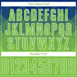 Custom Neon Green-White Soccer Jersey with Name and Number - Personalized Sublimation Team Uniform Personalized Royal Neon