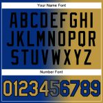 Personalized Authentic Gradient Baseball Jersey - Custom Name & Number in Royal Old Gold and Black Personalized Royal Old