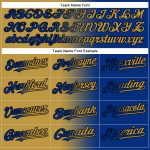 Personalized Authentic Gradient Baseball Jersey - Custom Name & Number in Royal Old Gold and Black Personalized Royal Old