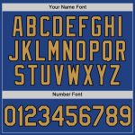 Custom Name and Number Authentic Throwback Baseball Jersey - Personalized Royal Old Gold and Black Design Personalized Royal