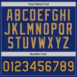 Personalized Custom Team Basketball Jersey with Name and Number - Royal Old Gold and Black Authentic Throwback Personalized