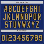 Custom Name and Number Royal Old Gold-Black Varsity Letterman Bomber Jacket for Team Personalized Royal Old Gold-Black Bomber