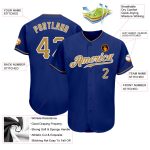 Custom Name Number Authentic Baseball Jersey - Personalized Royal Old Gold-White Team Jersey Personalized Royal Old Gold-White