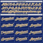 Custom Name Number Authentic Baseball Jersey - Personalized Royal Old Gold-White Team Jersey Personalized Royal Old Gold-White