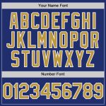 Custom Name & Number Personalized Old Gold-White Line Baseball Jersey - Authentic Team Gear Personalized Royal Old Gold-White