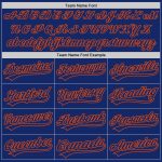 Custom Name and Number Baseball Jersey with Personalized Royal Orange 3D Pattern Design - Team Authentic Apparel Personalized