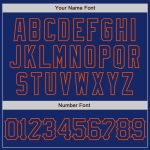 Custom Name and Number Baseball Jersey with Personalized Royal Orange 3D Pattern Design - Team Authentic Apparel Personalized