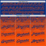 Custom Name & Number 3D Pattern Gradient Royal Orange Baseball Jersey - Personalized Team Design Personalized Royal Orange