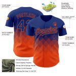 Custom Name & Number 3D Pattern Gradient Royal Orange Baseball Jersey - Personalized Team Design Personalized Royal Orange