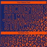 Personalized Leopard Print Baseball Jersey with Custom Name & Number - 3D Royal Orange Fade Design Personalized Royal Orange