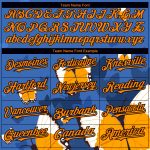Custom Name & Number Baseball Jersey - Personalized 3D Animal Butterfly Design in Royal Orange-Black Personalized Royal Orange-Black