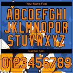 Custom Name & Number Baseball Jersey - Personalized 3D Animal Butterfly Design in Royal Orange-Black Personalized Royal Orange-Black