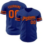 Personalized Authentic Baseball Jersey in Royal Orange and Black Personalized Royal Orange-Black Authentic Baseball Jersey