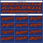 Personalized Authentic Baseball Jersey in Royal Orange and Black Personalized Royal Orange-Black Authentic Baseball Jersey