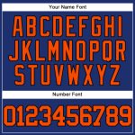 Personalized Authentic Baseball Jersey in Royal Orange and Black Personalized Royal Orange-Black Authentic Baseball Jersey