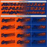 Custom Name and Number Baseball Jersey - Authentic Gradient in Royal Orange-Black Fashion Team Design Personalized Royal