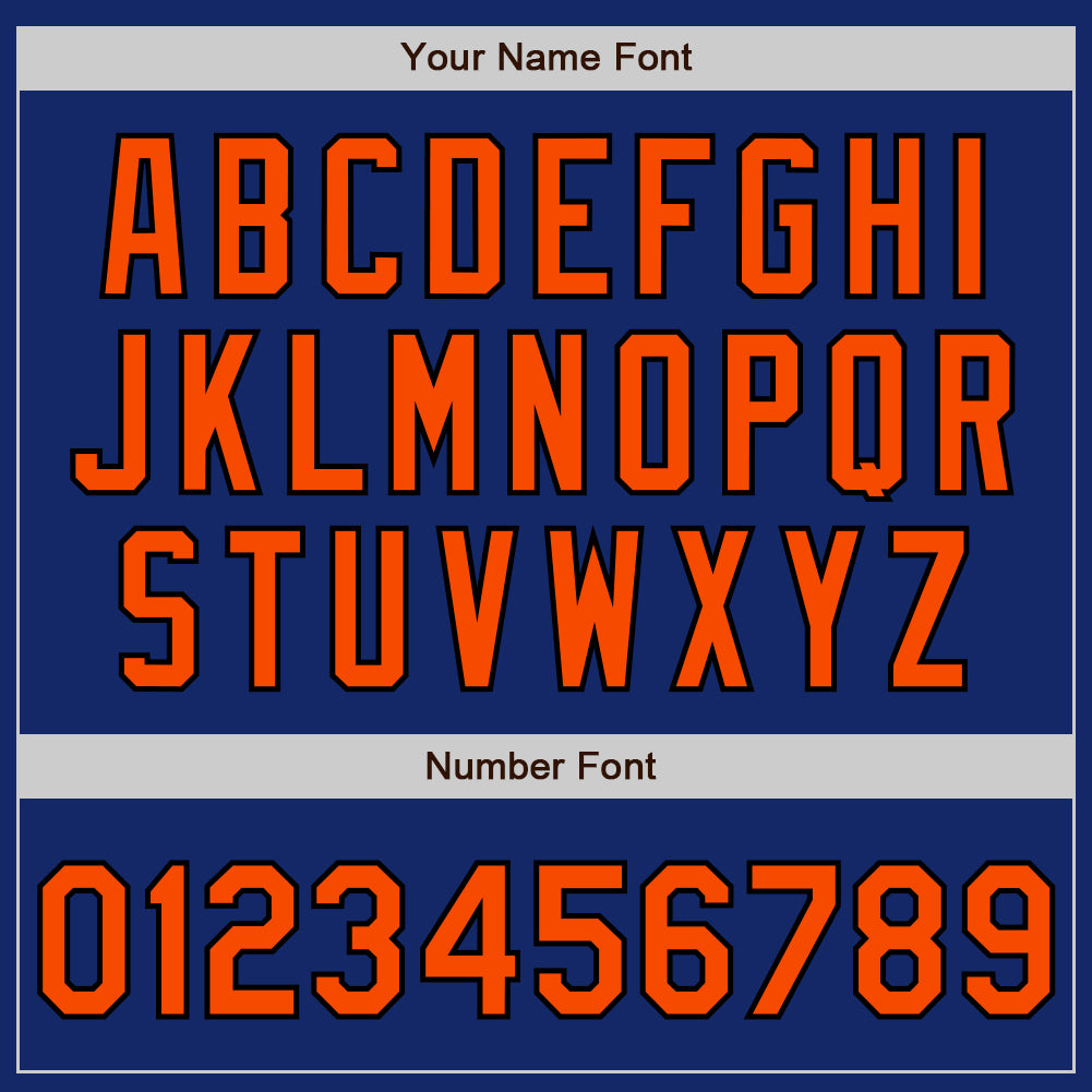 Personalized Royal Orange-Black Authentic Raglan Sleeves Baseball Jersey Team Custom Name and Number Custom Name and Number Personalized Baseball Jersey - Orange-Black Authentic Raglan Sleeves Team Gear Personalized Royal - Image 5