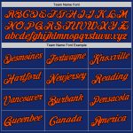 Custom Name and Number Personalized Throwback Basketball Jersey in Royal Orange-Black Personalized Royal Orange-Black Authentic
