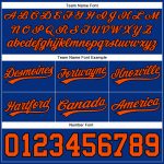 Custom Name Number Authentic Throwback Basketball Shorts - Personalized Royal Orange Black Team Gear Personalized Royal Orange-Black