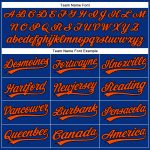 Custom Team Name Number Royal Orange Black Performance Golf Polo Shirt Personalized Royal Orange-Black Performance Vapor