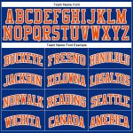 Custom Name and Number Personalized Royal Orange-Gray Basketball Jersey - Authentic Throwback Personalized Royal Orange-Gray