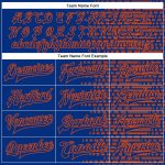 Custom Name and Number Personalized Bomber Varsity Jacket with Royal Orange Halftone 3D Pattern Design Personalized Royal