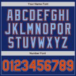 Custom Name and Number Authentic Baseball Jersey - Personalized Royal Orange Light Blue Team Jersey Personalized Royal Orange-Light