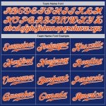 Personalized Team Baseball Jersey in Royal Orange and Light Blue - Custom Name and Number Authentic Split Design Personalized