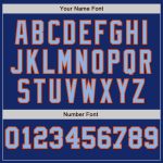 Custom Name Number Royal Orange Light Blue Pinstripe Baseball Jersey Authentic Split Fashion Team Personalized Royal Orange-Light