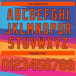 Custom Basketball Jersey with Personalized Name and Number, Authentic Hawaii Palm Trees 3D Pattern in Royal Orange-Navy Personalized