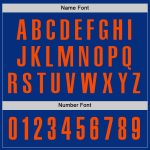 Custom Team Name and Number Royal Orange Performance Golf Polo Shirt - Personalized Golf Apparel Personalized Royal Orange