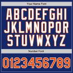 Custom Name and Number Authentic Baseball Jersey - Personalized Orange-White Royal Pinstripe Team Jersey Personalized Royal